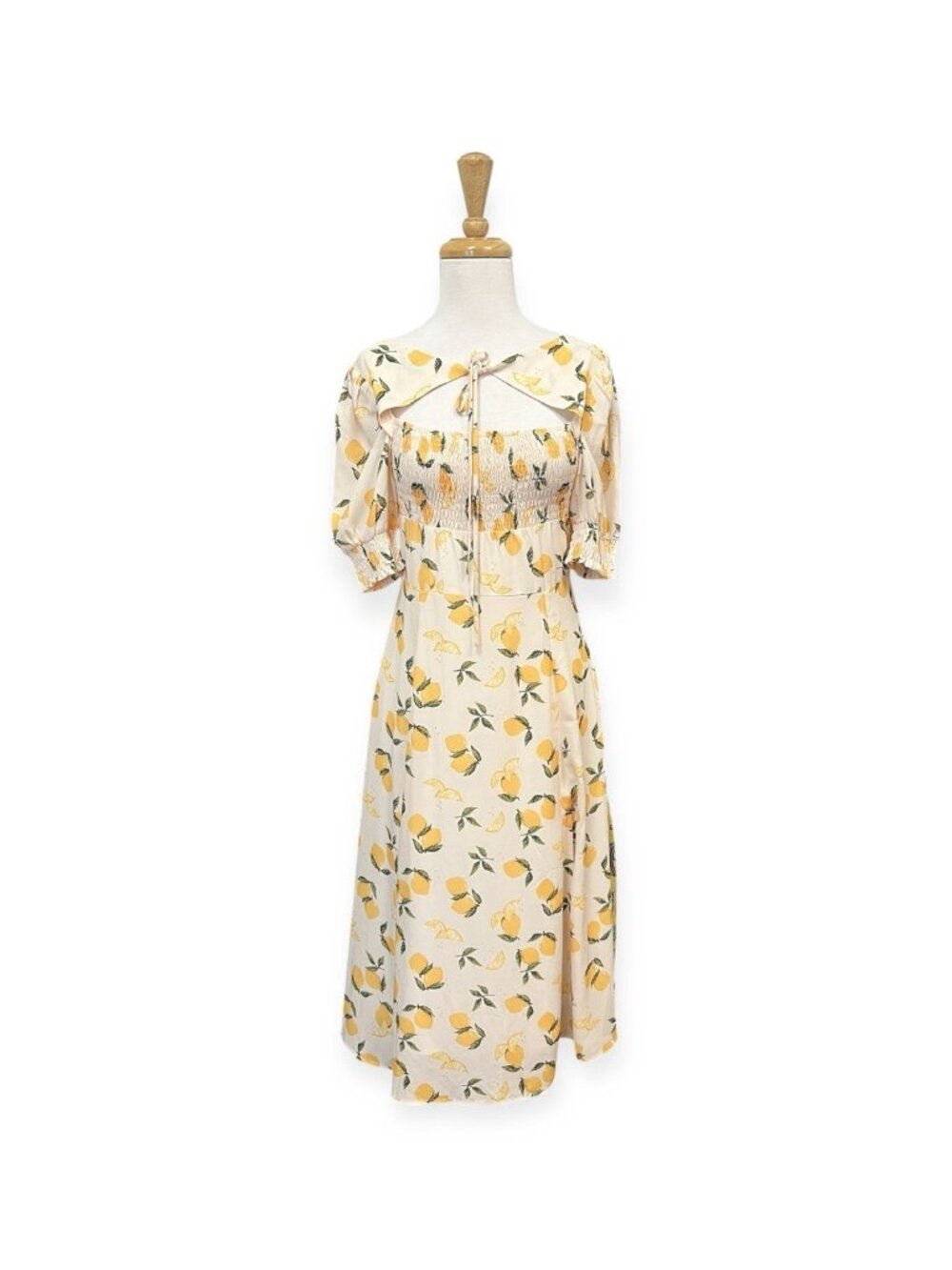 Quanta du Soleil Lemon Midi Dress Size 34 US Size XS